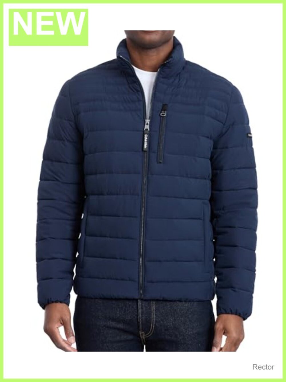 Men's Full Zip Quilted Puffer Coat Water Wind Resistant Loose Fit